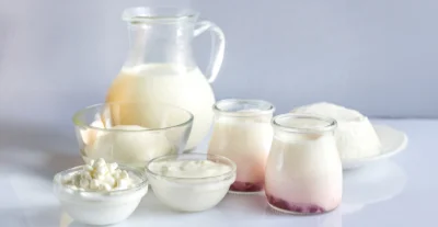 Frische Milch, Joghurt, Sahne, Quark und Frischkäse