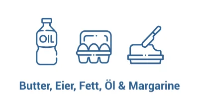Butter, Eier, Fett, Öl & Margarine