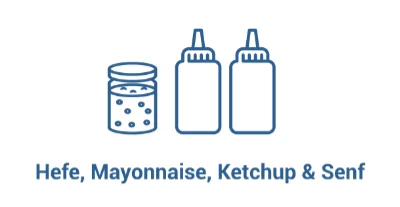Hefe, Mayonnaise, Ketchup & Senf